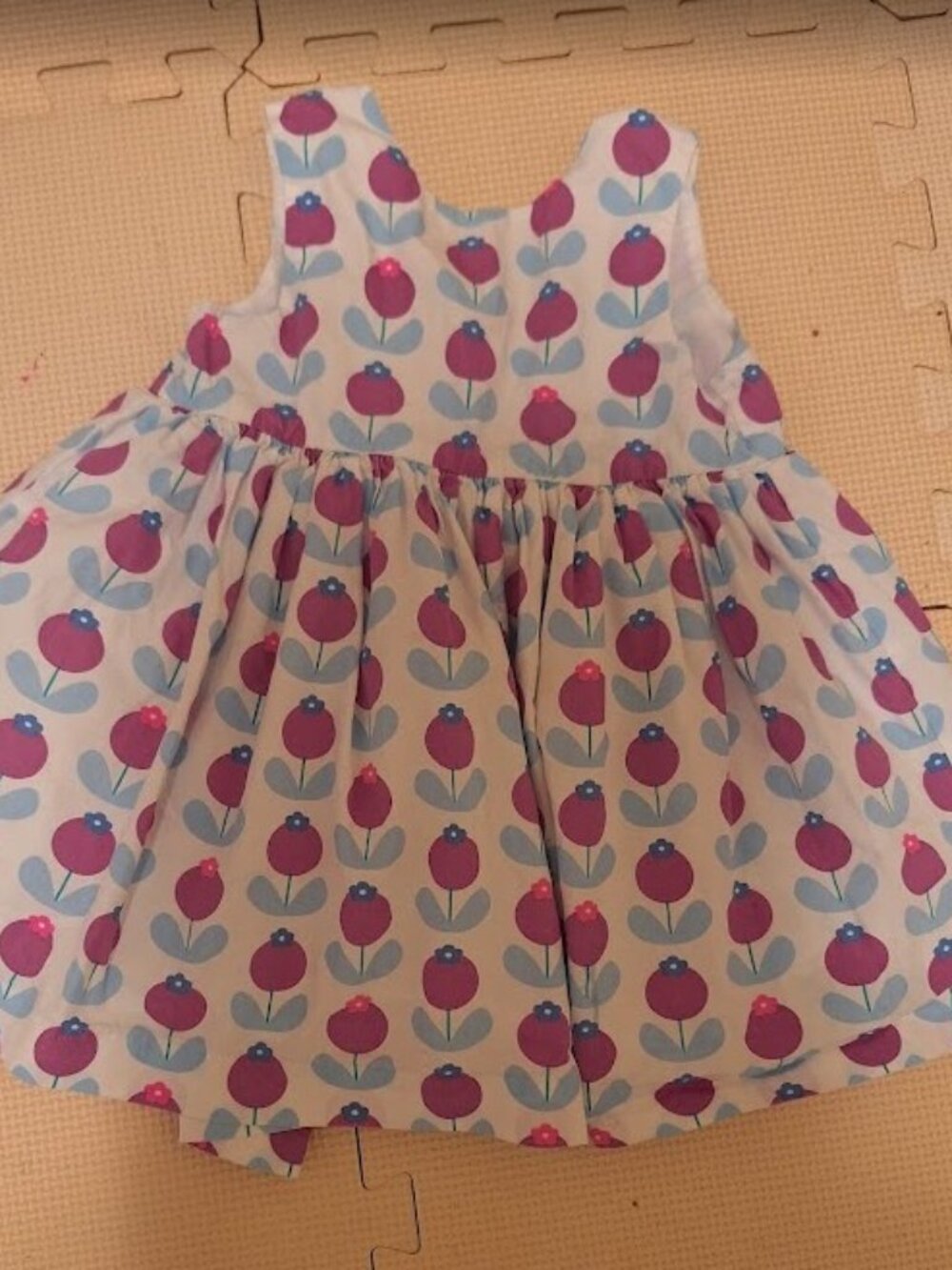Jacadi dress 24 months (fits more like 18 months) in white/purple flowers